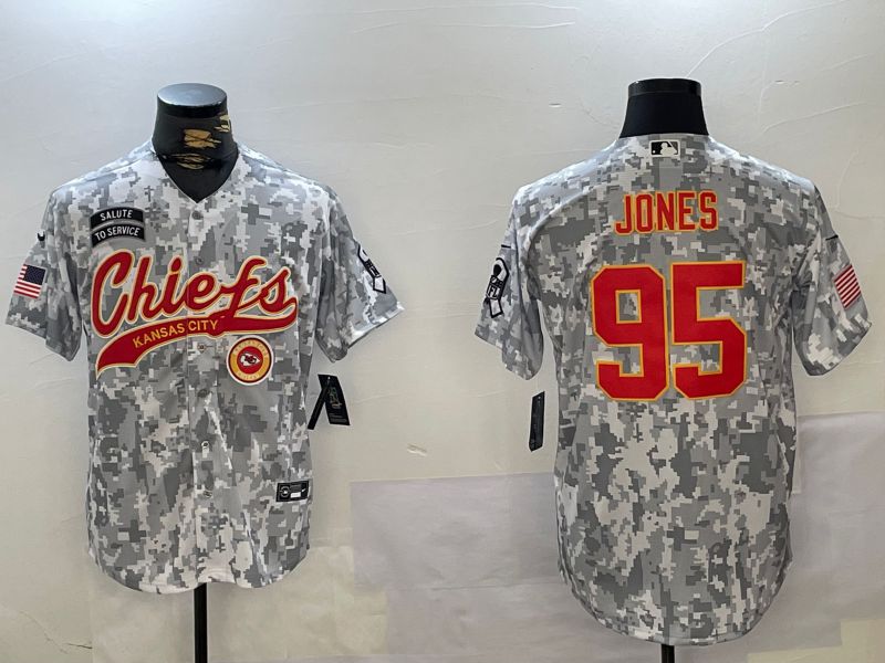 Men Kansas City Chiefs #95 Jones Nike Arctic Camo 2024 Salute to Service Limited NFL Jersey style 4